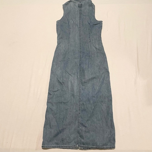 Vintage Gap Denim Sleeveless Maxi Dress - Picture 12 of 16